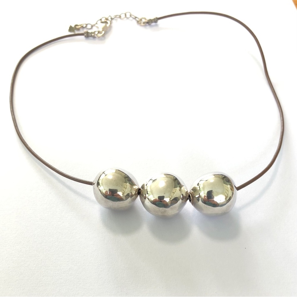 Silpada Sterling Silver Trio Bead Necklace